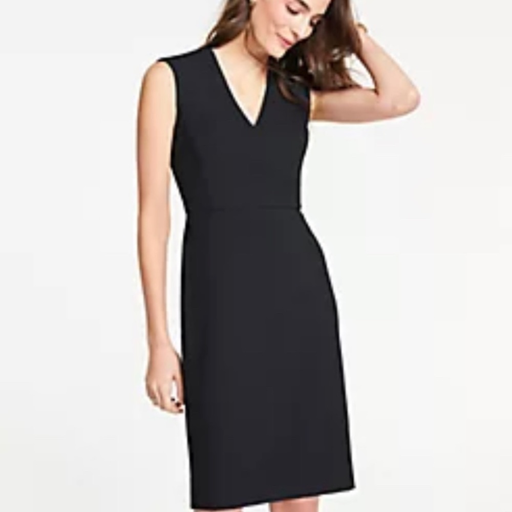 Ann Taylor classic sheath black dress